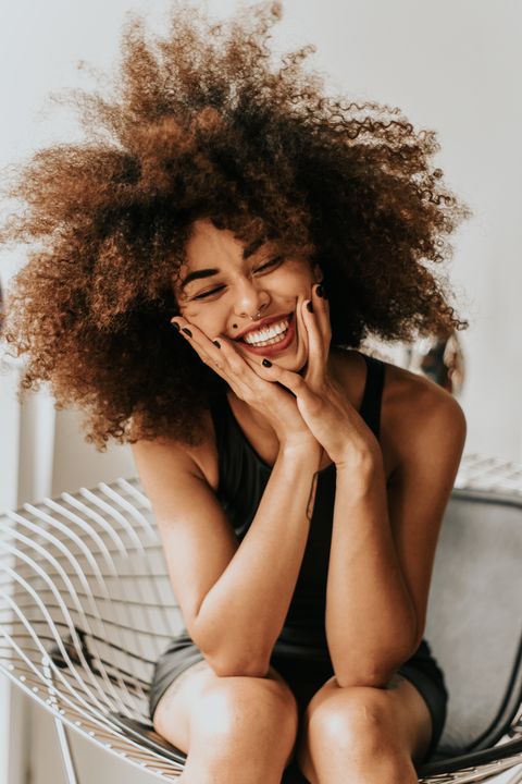 Natural curls with volume